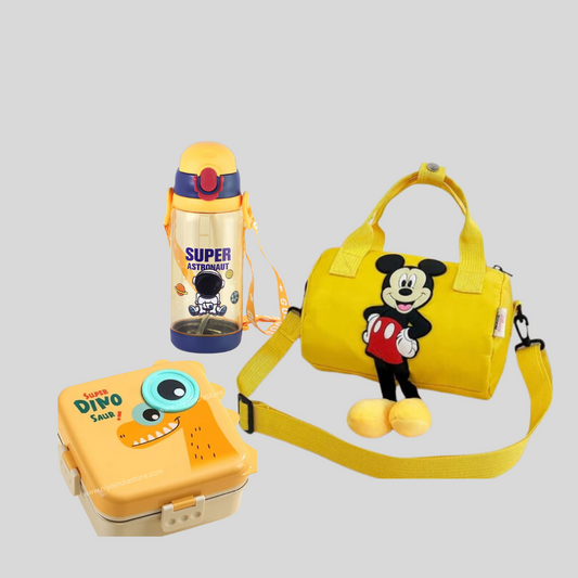 Magical Mickey Bag Combo: Adorable Bottle & Stainless Lunch Box NIYO TOYS