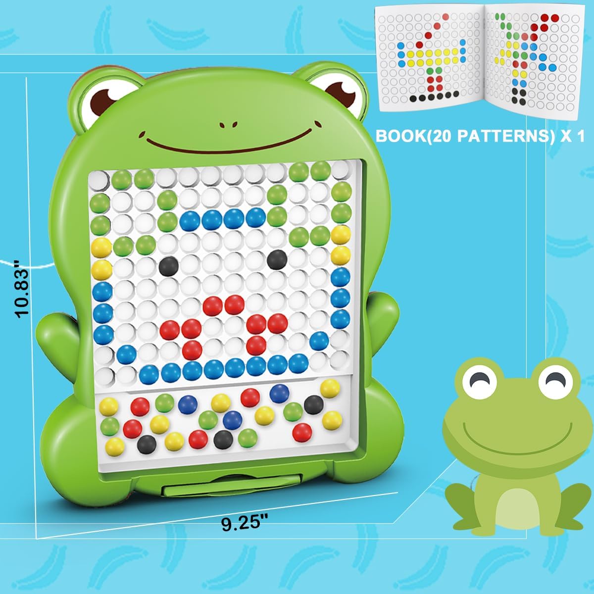 Magnetic Drawing Board for Kids,Doodle Board with Magnetic Pen and Beads,Magnetic Dot Art NIYO TOYS