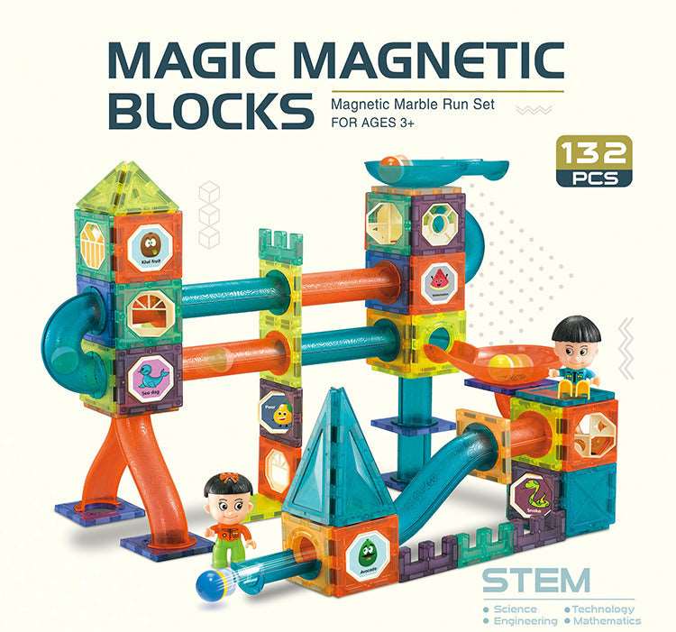 Magnetic Tiles 75pcs Light Magnetic 3D Educational Building Blocks Set Toys For Kids NIYO TOYS