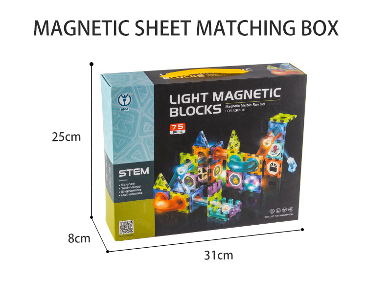 Magnetic Tiles 75pcs Light Magnetic 3D Educational Building Blocks Set Toys For Kids NIYO TOYS