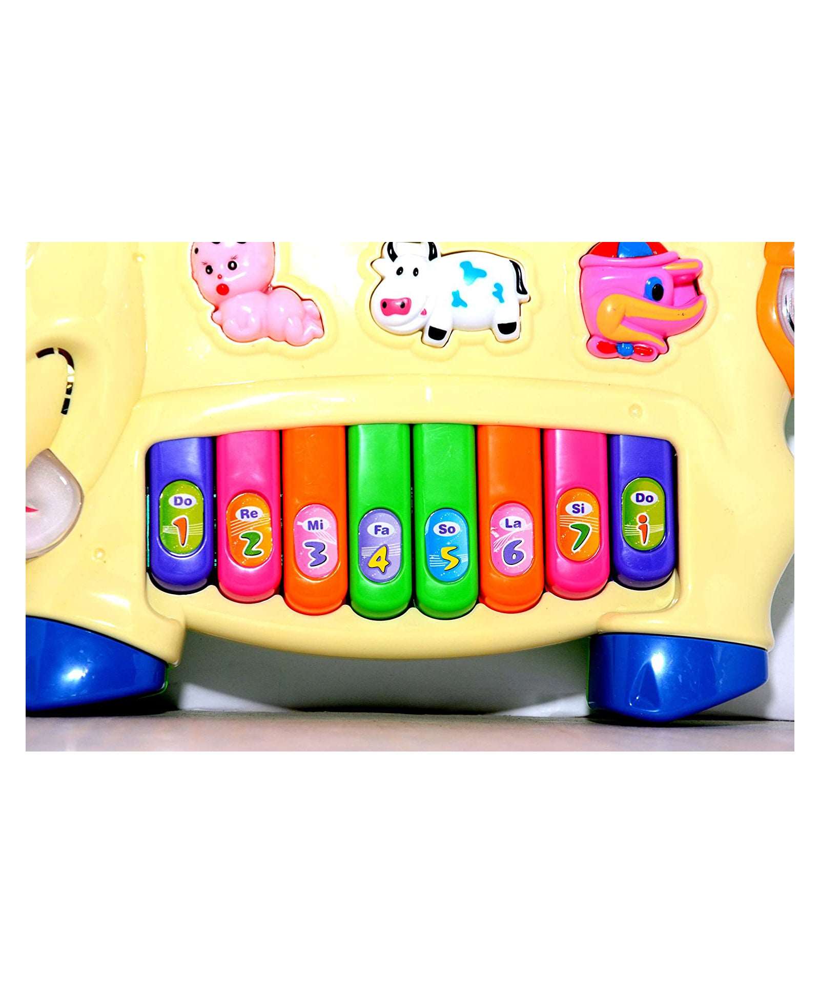 Musical Cow Piano Toy with Flashing Light & Sound for Kid, Early Development Musical Toy NIYO TOYS