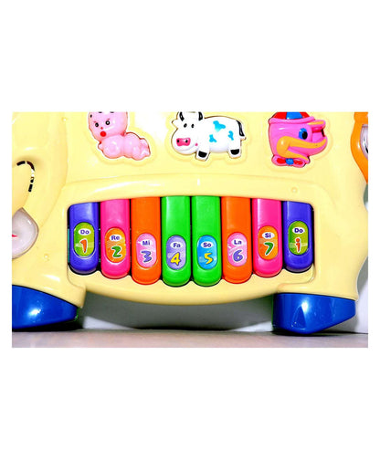 Musical Cow Piano Toy with Flashing Light & Sound for Kid, Early Development Musical Toy NIYO TOYS