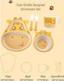 NIYO Bamboo Fiber 5 Piece Feeding Set - 100% bamboo No Plastic NIYO TOYS