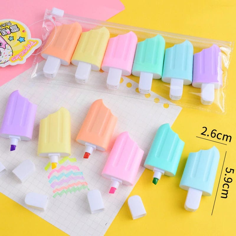 Niyo 6pcs Cute Mini Ice Creame Highlighter NIYO TOYS