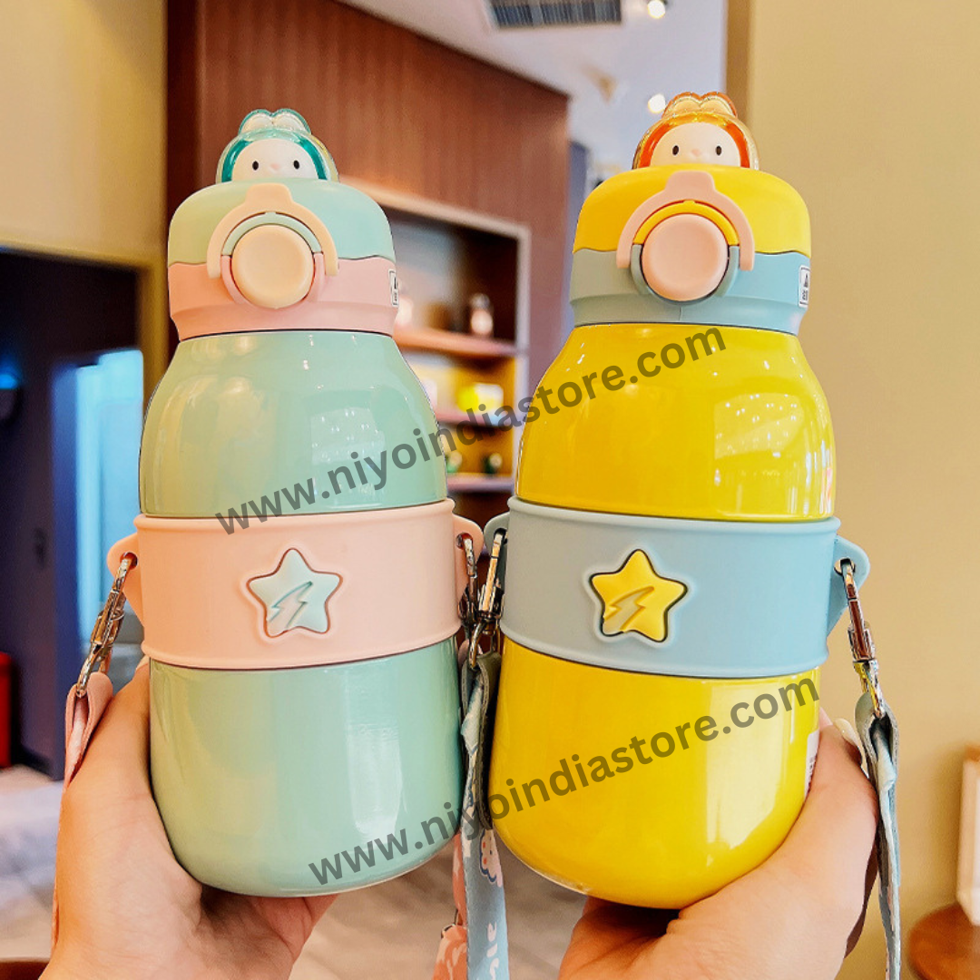 Niyo Cartoon Design Hot and Cold Water Bottle for Kids - Double Walled Vacuum NIYO TOYS