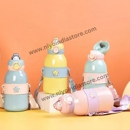 Niyo Cartoon Design Hot and Cold Water Bottle for Kids - Double Walled Vacuum NIYO TOYS