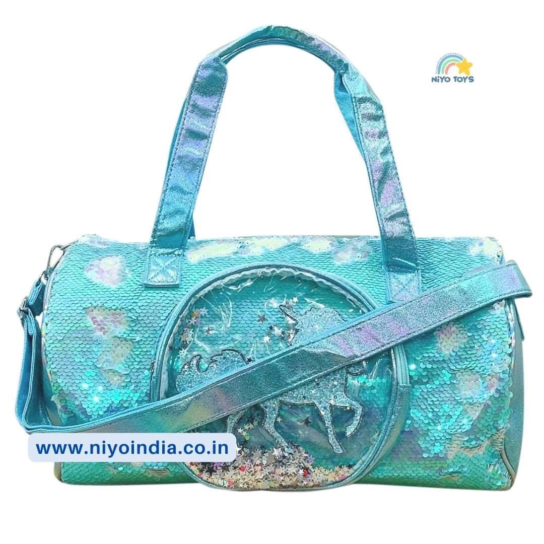 Premium Quality Unicorn Holographic Sequin Duffle Bag Overnight Bag NIYO TOYS