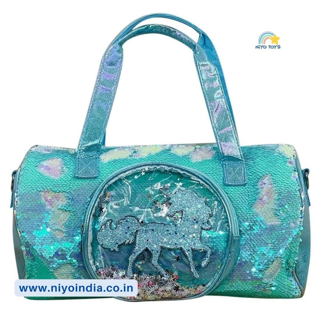 Premium Quality Unicorn Holographic Sequin Duffle Bag Overnight Bag NIYO TOYS