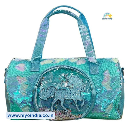 Premium Quality Unicorn Holographic Sequin Duffle Bag Overnight Bag NIYO TOYS