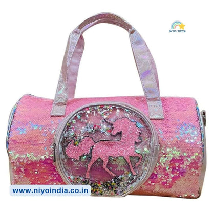 Premium Quality Unicorn Holographic Sequin Duffle Bag Overnight Bag NIYO TOYS