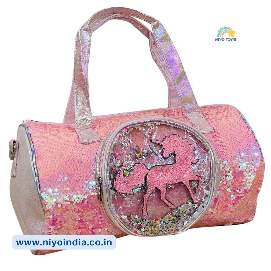 Premium Quality Unicorn Holographic Sequin Duffle Bag Overnight Bag NIYO TOYS