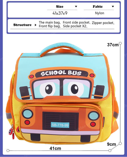 School Bus-Design Rectangular Shape Backpack for Kids NIYO TOYS