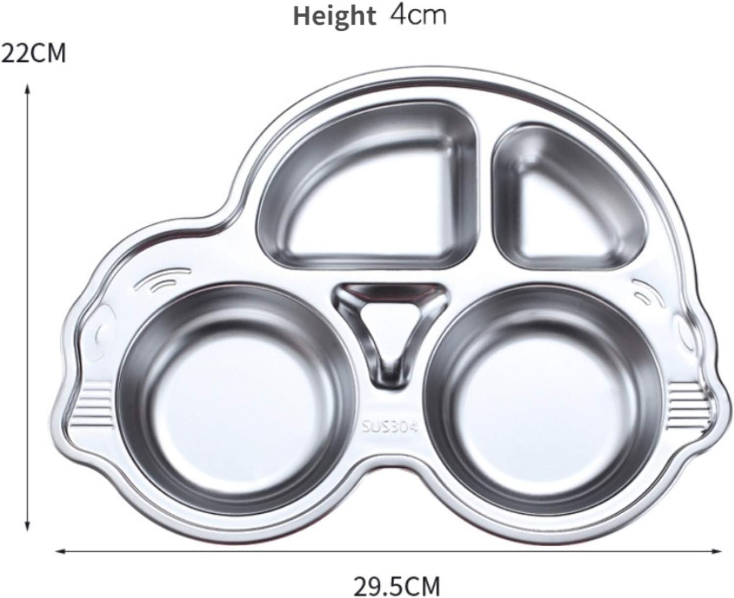 Stainless Steel Divided Meal Plate Tray NIYO TOYS