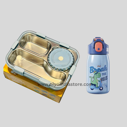 Stainless Steel Lunch Box Combo: Keep Your Meals Fresh Anywhere, Anytime- Blue NIYO TOYS