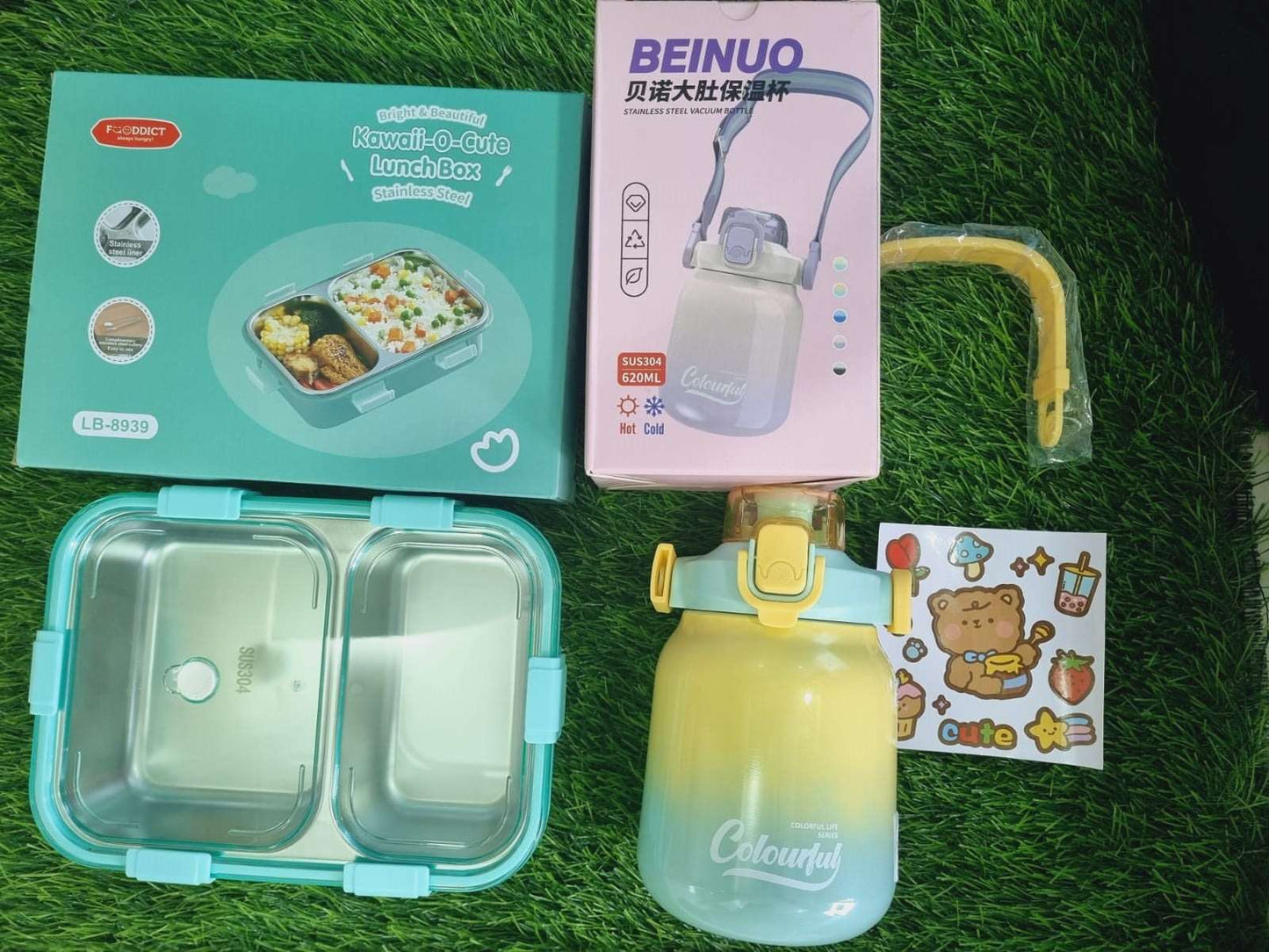 Stainless Steel Lunch Box and Bottle Combo NIYO TOYS