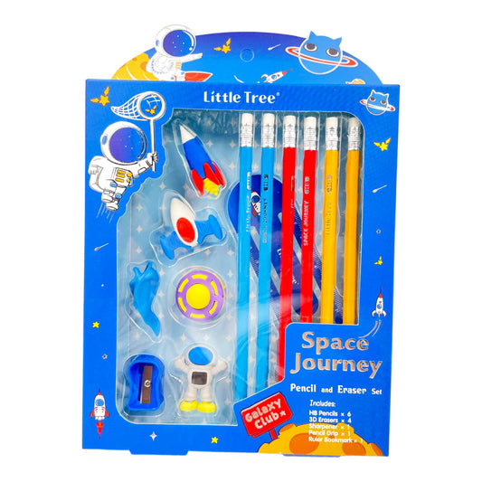 Stationery Kit || 6 Pencil + 4 Eraser, 1 Scale, 1 Sharpener & 1 Handgrip NIYO TOYS