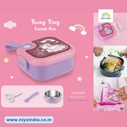 Teeny Tiny 750ml Lunch Box with Spoon & Scissor NIYO TOYS