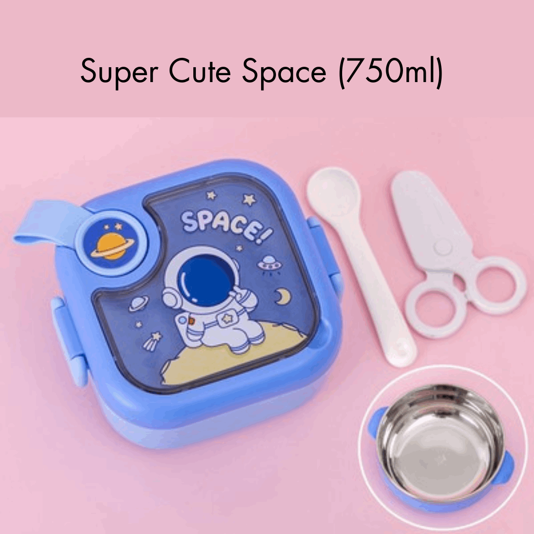 Teeny Tiny 750ml Lunch Box with Spoon & Scissor NIYO TOYS