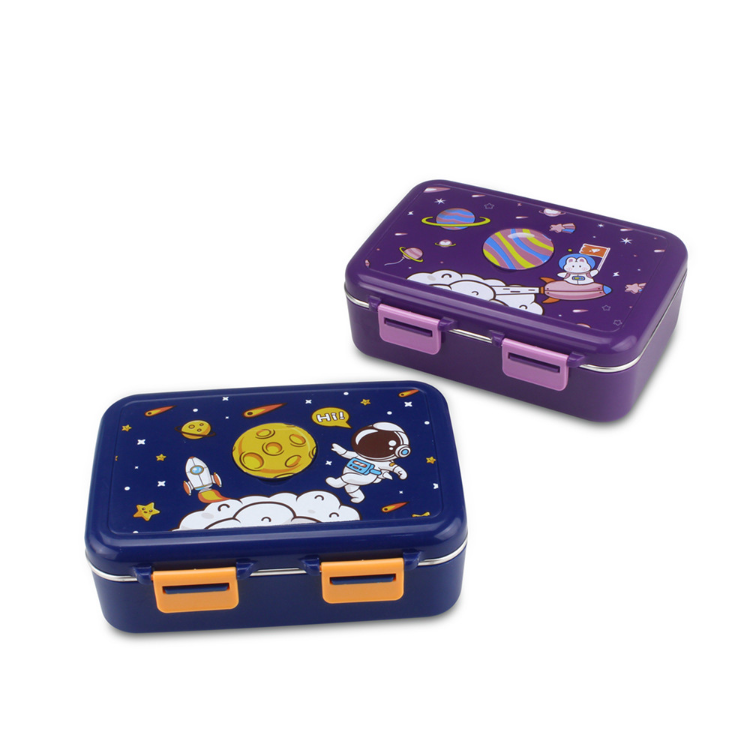 Thermal Insulated Leak-proof 3 Compartment Space Theme Lunch Box for Kids (550ml) NIYO TOYS