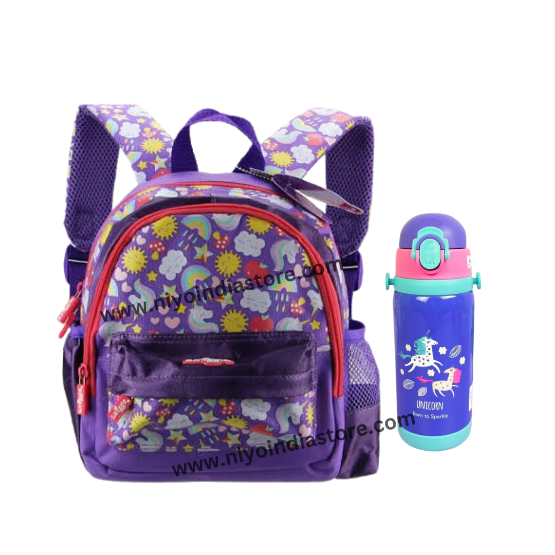 Unicorn Cute Toddler bag and Steel bottle NIYO TOYS