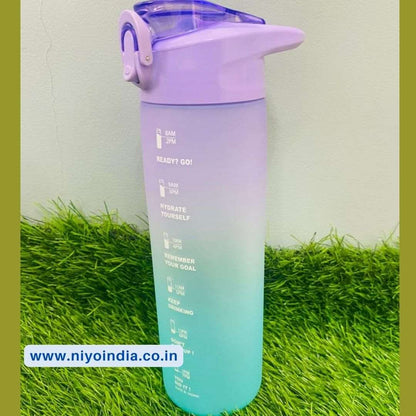 Niyo Water Bottle 1 Litre with Straw Motivational bottle NIYO TOYS