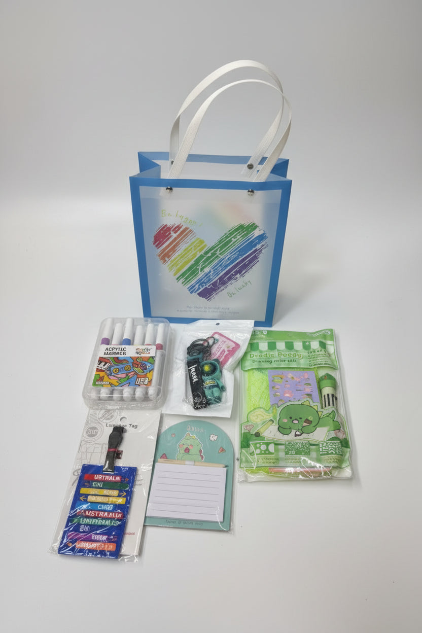 Rainbow Heart Creator Hamper – Acrylic Markers, Stencils & More! NIYO TOYS