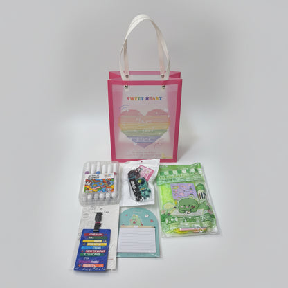 Rainbow Heart Creator Hamper – Acrylic Markers, Stencils & More! NIYO TOYS