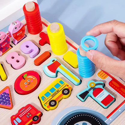 Wooden Montessori Toys for Toddlers, Fire engine theme NIYO TOYS