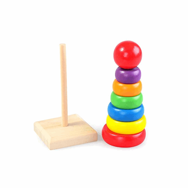 Wooden Rainbow Tower for Kids & Toys NIYO TOYS