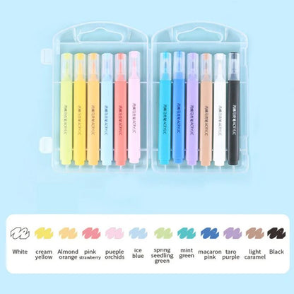 Set of NIYO TOYS acrylic paint pens for crafts in assorted colors, suitable for ages 6 and up.