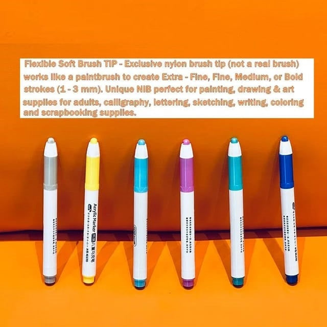 NIYO TOYS acrylic paint pens for crafts in various colors, suitable for ages 3 and up, ideal for art projects