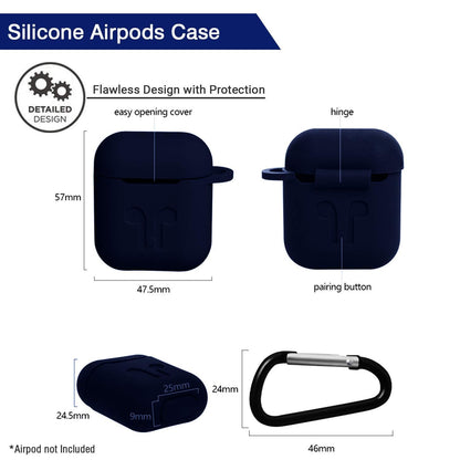 NIYO TOYS Blue Silicone AirPods Case with Flawless Design and Protective Features