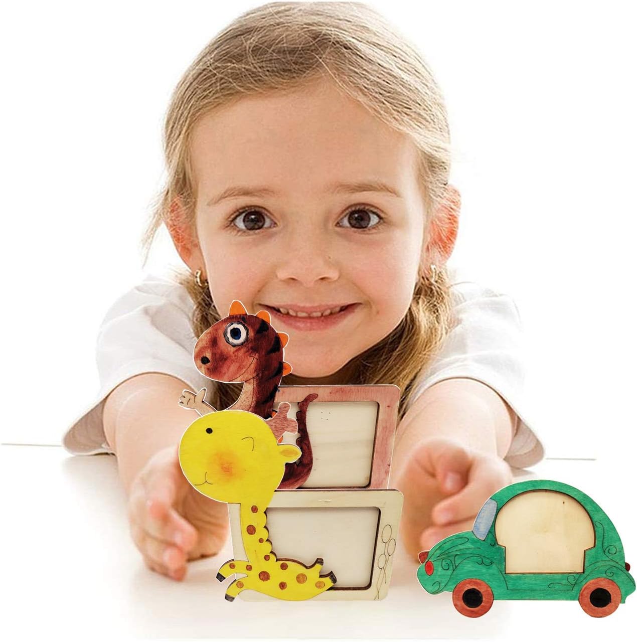 Colorful wooden animal stacking toy for kids, age 3+, perfect for arts and crafts for kids