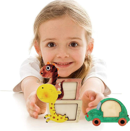 Colorful wooden animal stacking toy for kids, age 3+, perfect for arts and crafts for kids
