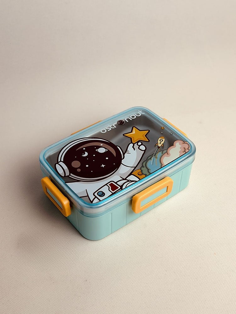 NIYO TOYS Astronaut Lunch Box in Light Blue with Adorable Space Design for Kids
