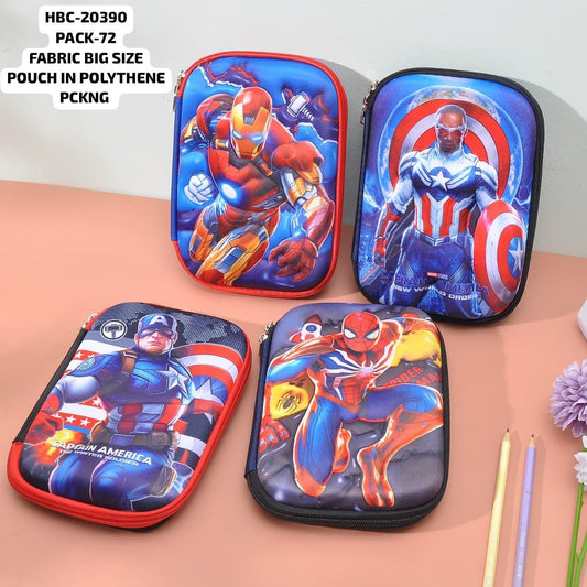 Colorful pencil case for kids featuring Avengers Doomsday designs, great for school and art supplies, age 5+