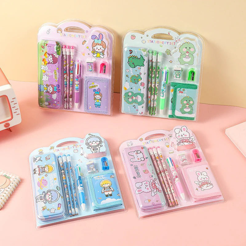 Cute NIYO TOYS stationery set for back to school, assorted designs, perfect for kids aged 3 and up