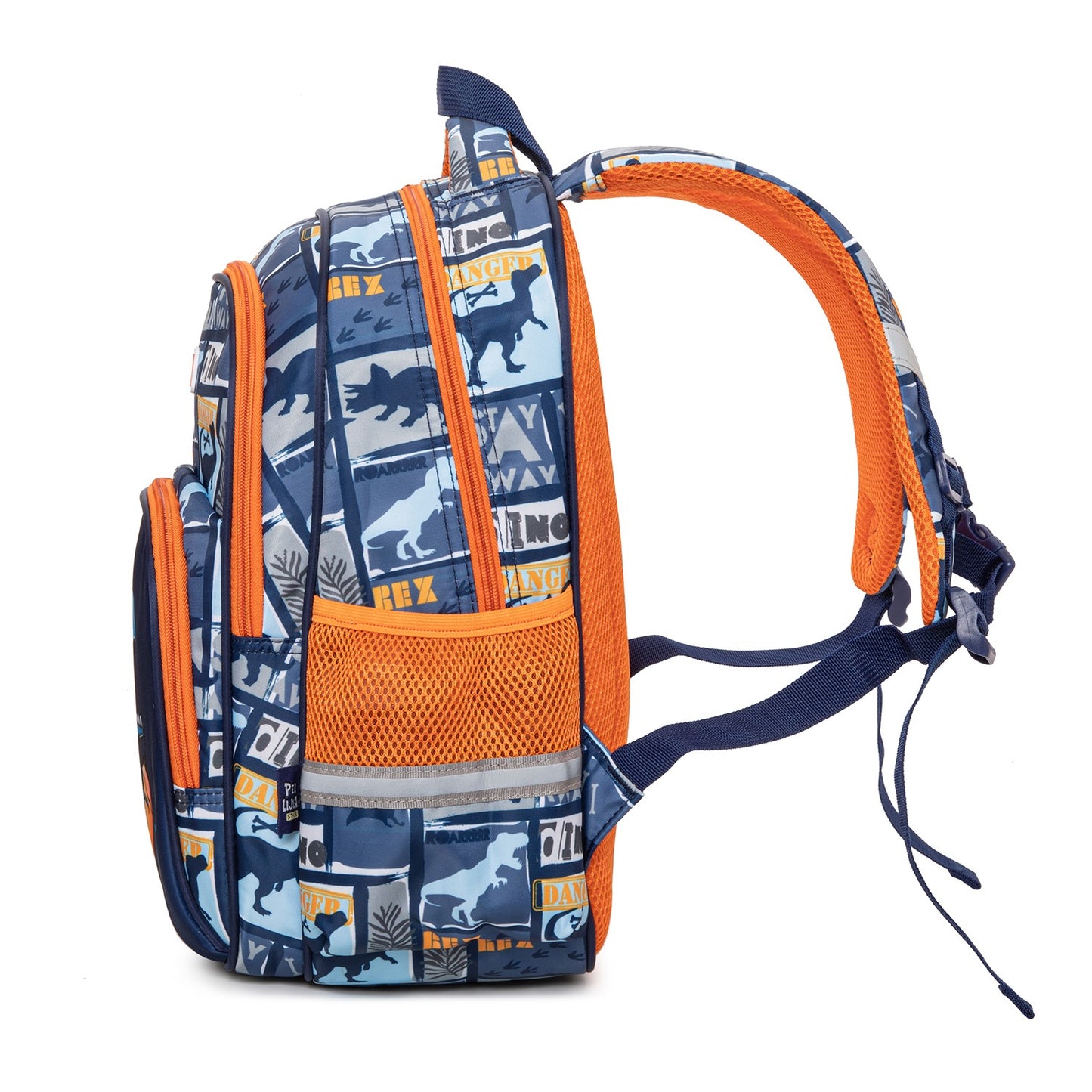 NIYO TOYS backpack dino in blue and orange, perfect for kids ages 4 and up, ideal for school and outdoor activities