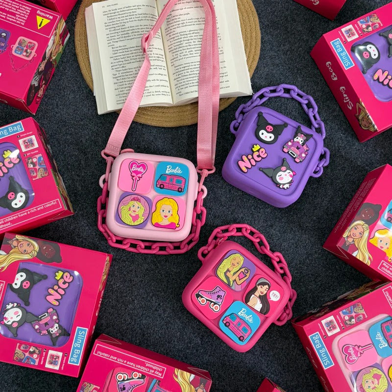 NIYO TOYS fun bag with sling in pink and purple, great for kids ages 3+, perfect for playtime adventures