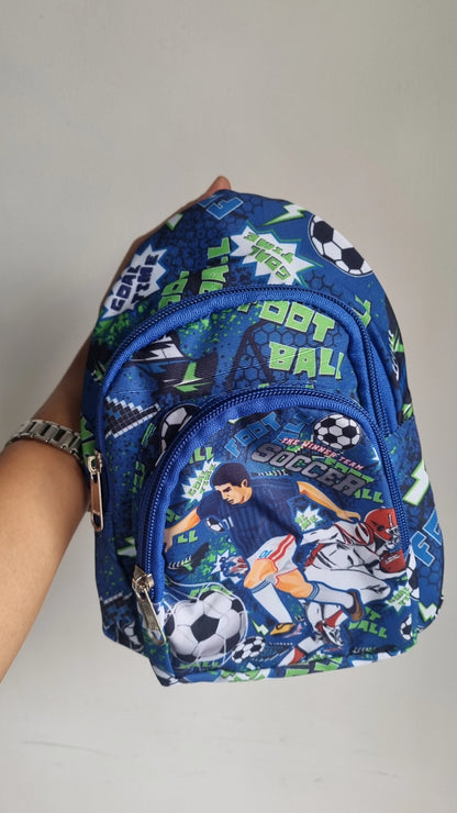 NIYO TOYS blue soccer backpack with sling for kids, perfect for sports and school use