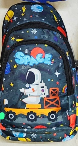 NIYO TOYS Space Themed Kids Backpack with Sling for Age 3+, Ideal for School and Outdoor Use