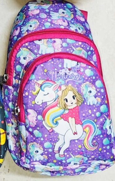 Purple unicorn bag with sling by NIYO TOYS, perfect for ages 3+, ideal for school and play.
