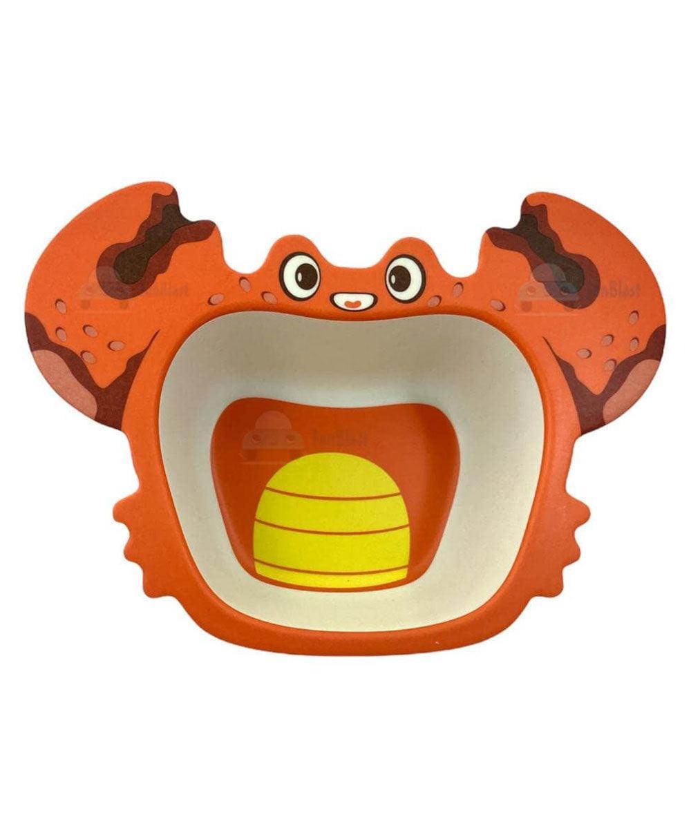 NIYO TOYS Bamboo fiber snack bowl in crab design, ideal for kids' mealtime enjoyment