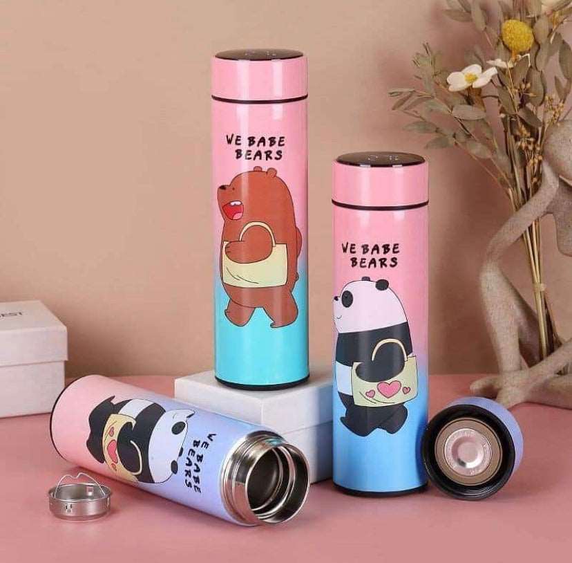 NIYO TOYS bear bottle honey design featuring cute bear and panda illustrations for kids, perfect for outdoor use