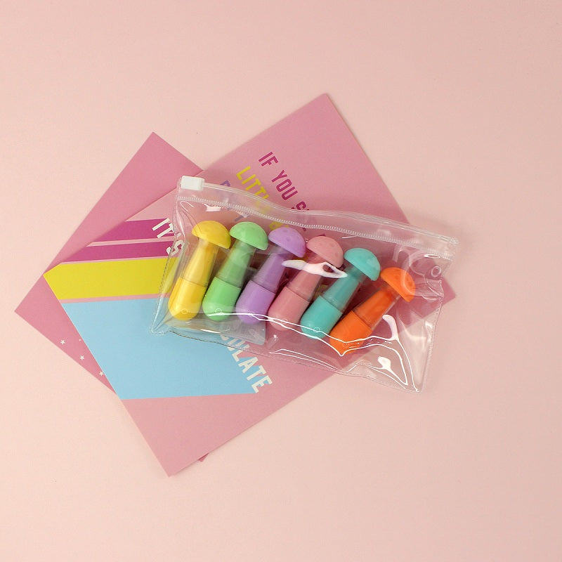 Mini benefit cookie highlighter set in pastel colors, ideal for school projects and ages 6 and up