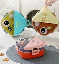 Colorful Niyo Toys box lunch with playful fish design, ideal for kids ages 3 and up for school or meals