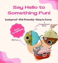 Colorful Niyo Toys box lunch with three compartments, kid-friendly design, and BPA-free materials for ages 3 and up.