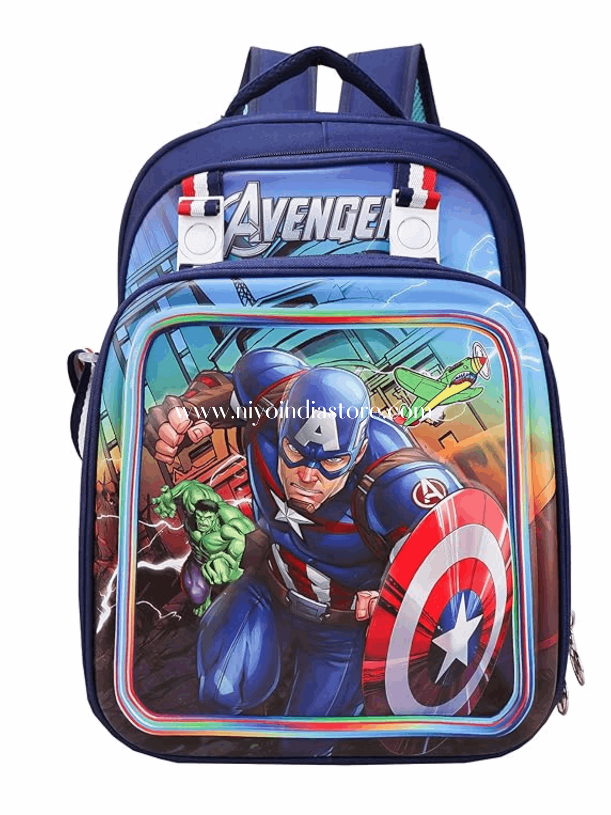 Niyo Toys Avengers School Bag featuring Captain America: The Captain for ages 6 and up, ideal for school use