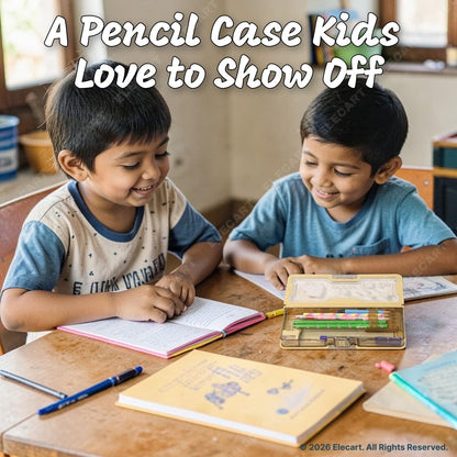 Colorful NIYO TOYS pencil case for kids, perfect school supplies for ages 5 and up, fun for school projects