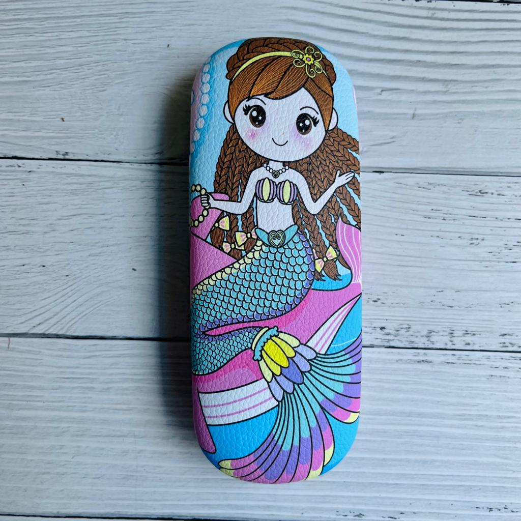 Colorful mermaid case eyewear for kids, perfect for age 3+, great for storing glasses